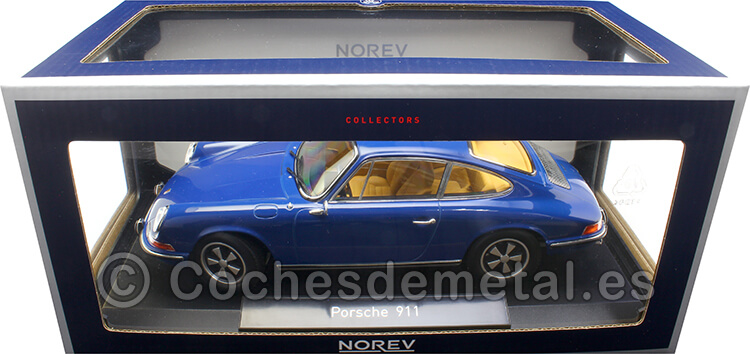 1969 Porsche 911 S Coupe Azul Marino 1:18 Norev 187647