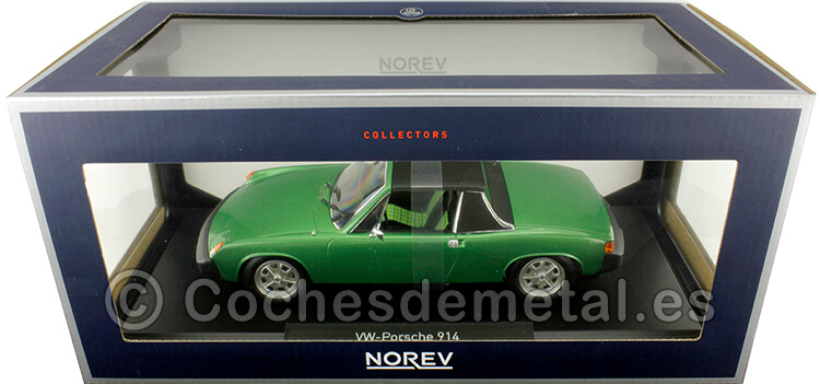 1975 Volkswagen Porsche 914 2.0 Verde Metalizado 1:18 Norev 187685