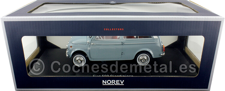 1964 Fiat 500 Giardiniera Azul Ceniza 1:18 Norev 187726