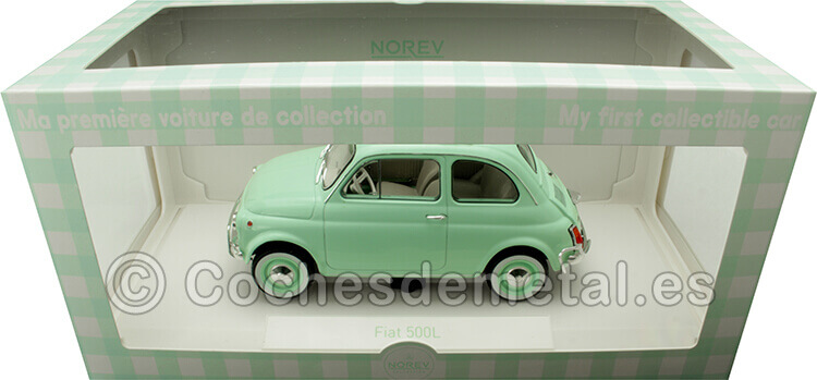 1968 Fiat 500 L Azul Pastel 1:18 Norev 187777