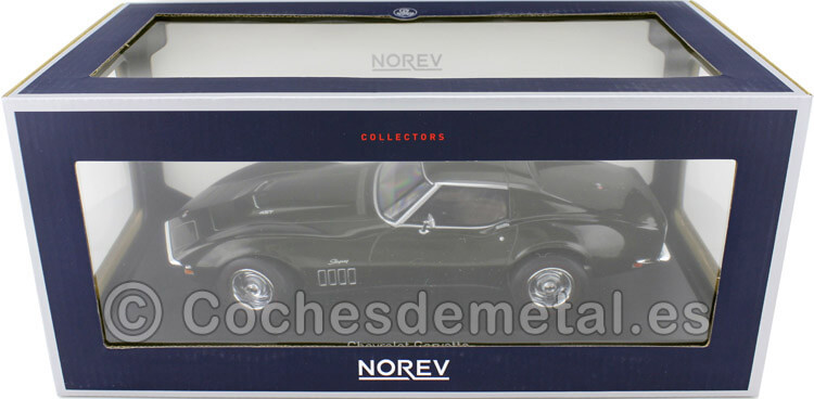 1969 Chevrolet Corvette Stingray Dark Green Metallic 1:18 Norev 189030