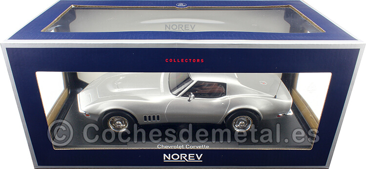 1969 Chevrolet Corvette Coupe Gris Metalizado 1:18 Norev 189032