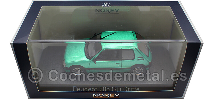 1990 Peugeot 205 GTi Griffe Verde Metalizado 1:43 Norev 471722