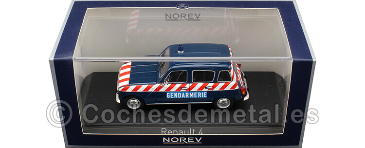 1968 Renault 4 R4 Gendarmerie Servicio Carretera Azul 1:43 Norev 510049