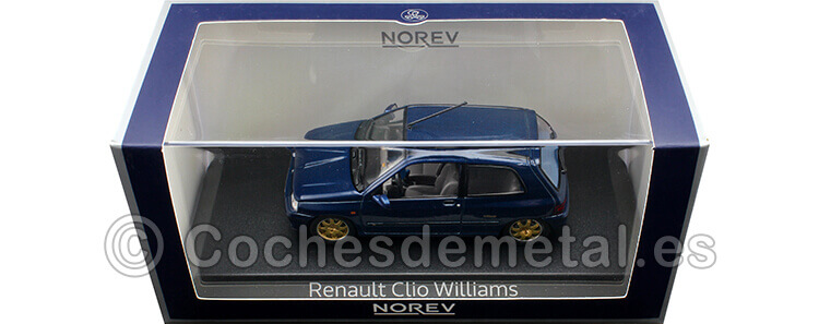 1993 Renault Clio Williams Phase 1 Azul Metalizado 1:43 Norev 517521
