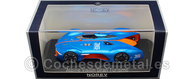2015 Alpine Visión Gran Turismo V Azul/Naranja 1:43 Norev 517846