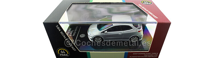 2007 Honda Civic Type-R FN2 Euro Alabaster Silver Metallic 1:64 Paragon Models 55394