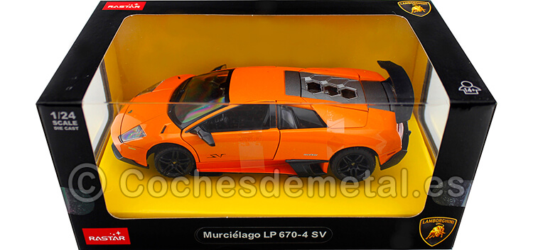 2010 Lamborghini Murcielago LP670-4 SV Metallic Orange 1:24 Rastar 39300
