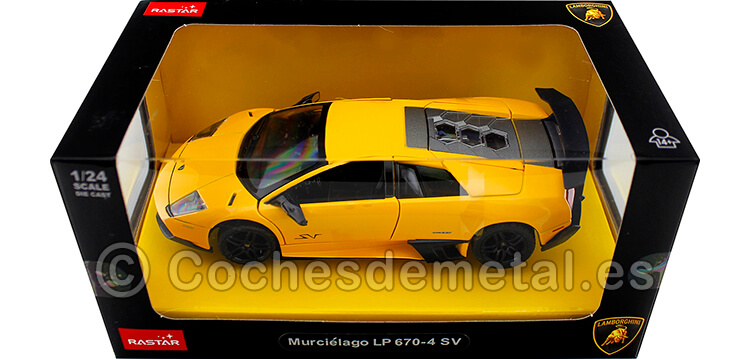 2010 Lamborghini Murcielago LP670-4 SV Metallic Yellow 1:24 Rastar 39300
