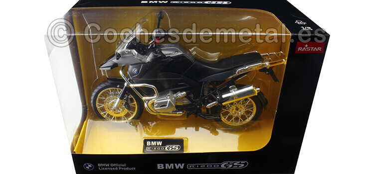 2013 Motocicleta BMW R1200GS Gris/Negro 1:9 Rastar 42000
