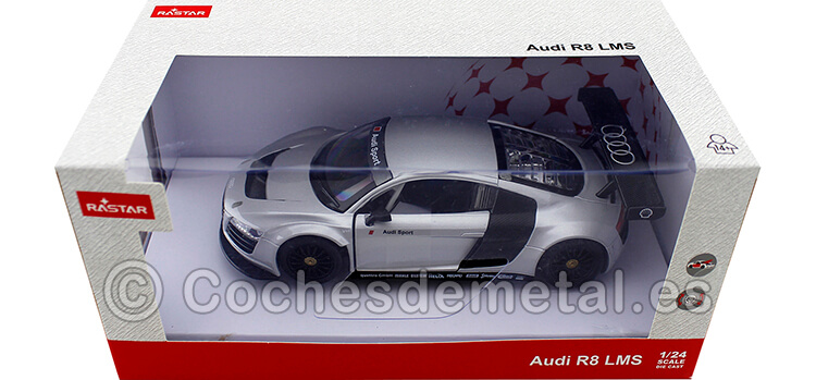 2011 Audi R8 LMS Ultra Audi Sport Gris Metalizado 1:24 Rastar 56100