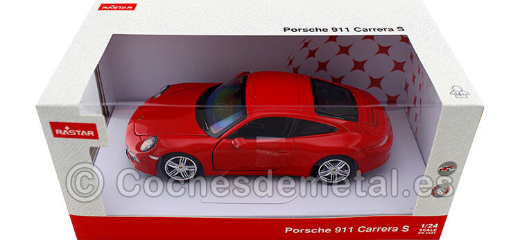2012 Porsche 911 (991) Carrera S Rojo 1:24 Rastar 56200