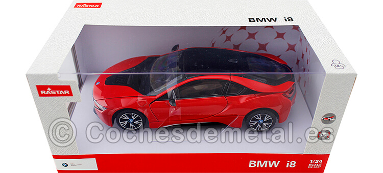 2019 BMW i8 Coupe Rojo/Negro 1:24 Rastar 56500