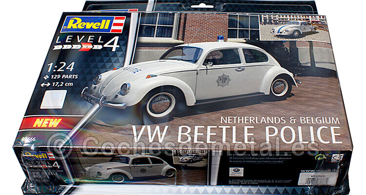 1974 Volkswagen Beetle Police Plastic Model Kit 1:24 Revell 67666