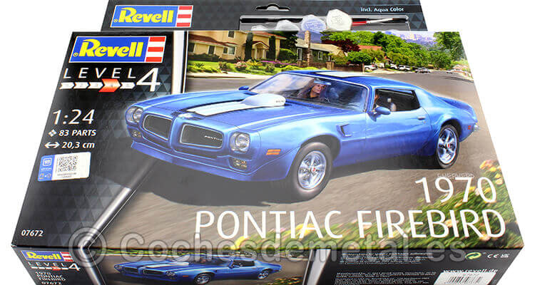 1970 Pontiac Firebird Plastic Model Kit azul 1:24 Revell 67672