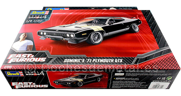 1971 Plymouth GTX Dom Fast & Furious Plastic Model Kit 1:24 Revell 67692