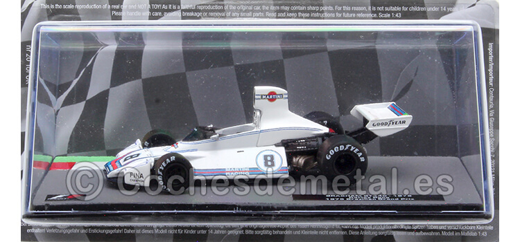 1975 Brabham BT44B Nº8 Ganador GP F1 Brasil 1:43 Editorial Salvat ABF1M010A