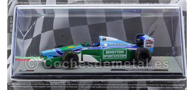 1994 Benetton B194 Nº5 Michael Schumacher Ganador GP F1 Mónaco y Campeón del Mundo 1:43 Editorial Salvat ABF1M016A