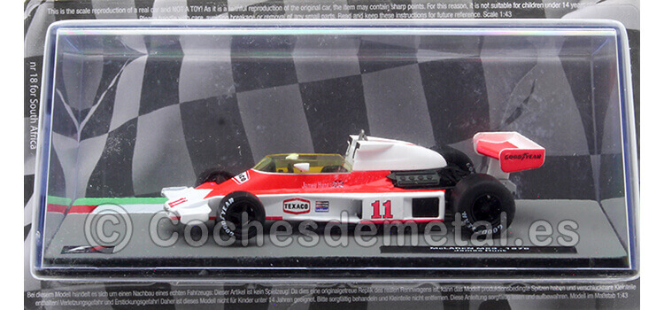 1976 McLaren M23 Nº11 James Hunt Ganador GP F1 España y Campeón del Mundo 1:43 Editorial Salvat ABF1M026A