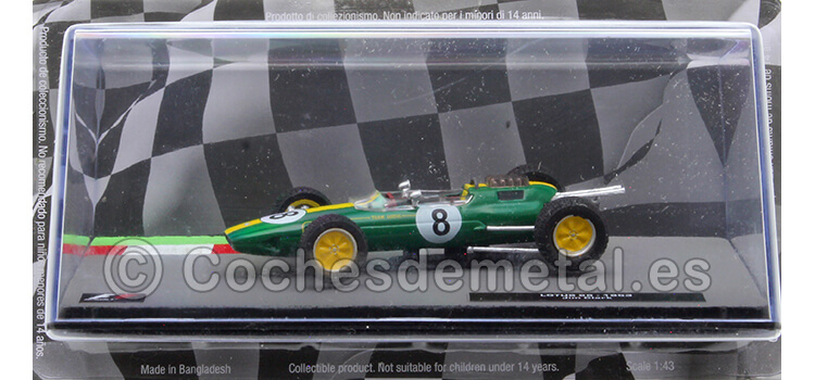 1963 Lotus 25 Nº8 Jim Clark Ganador GP F1 Bélgica y Campeón del Mundo 1:43 Editorial Salvat ABF1M029A