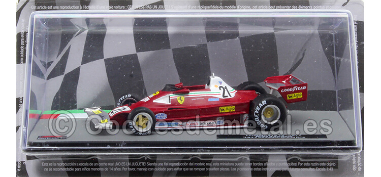 1977 Ferrari 312 T2 Nª21 Gilles Villeneuve GP F1 Canada 1:43 Editorial Salvat ABF1M045A