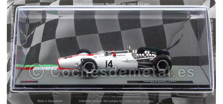 1967 Honda RA300 Nº14 John Surtees Campeón GP F1 Italia 1:43 Editorial Salvat ABF1M047A