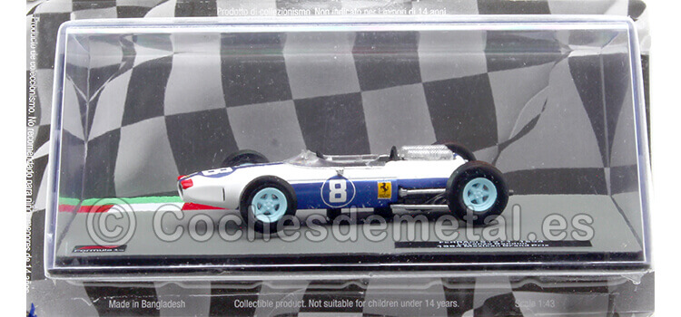 1964 Ferrari 512 F1 Nº 8 Lorenzo Bandini Decoración GP de Mexico 1:43 Editorial Salvat ABF1M048A