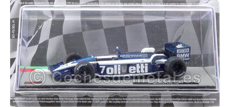 1986 Brabham BT55 Nº7 Riccardo Patrese 1:43 Editorial Salvat ABF1M110A