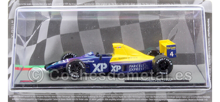 1989 Tyrrell 018 Nº 4 Jean Alesi 1:43 Editorial Salvat ABF1M115A