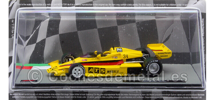 1977 ATS PC4 Nº34 Jean-Pierre Jarier 1:43 Editorial Salvat ABF1M123A