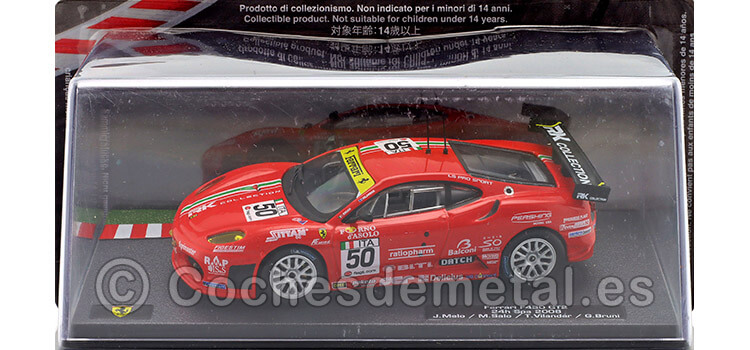 2008 Ferrari F430 GT2 Nº50 Melo/Salo/Vilander/Bruni 24h. Spa 1:43 Editorial Salvat ABFRT040