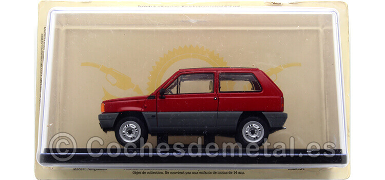 1980 Fiat Panda 45 (Seat Panda 45) Rojo/Gris Coches Inolvidables 1:24 Editorial Salvat ES30