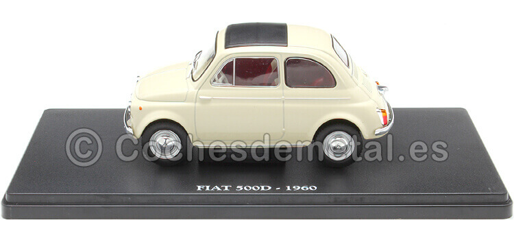 1960 Fiat Nuova 500D Crema Coches Inolvidables 1:24 Editorial Salvat ES31