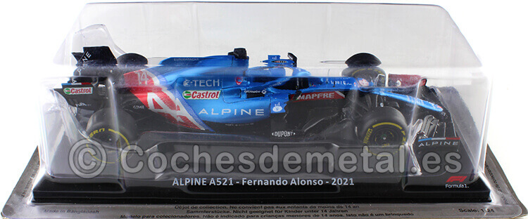 2021 Alpine A521 Renault E-Tech 20B Nº14 Fernando Alonso GP F1 Portugal  1:24 Editorial Salvat F1A521