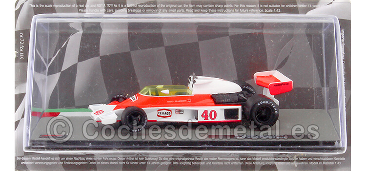 1977 McLaren M23 Nº40 Gilles Villeneuve Rojo/Blanco 1:43 Editorial Salvat F1 16