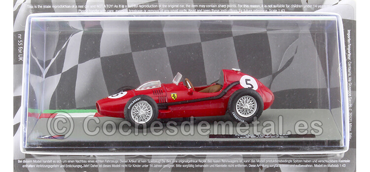 1958 Ferrari 246 Nº5 Mike Hawthom GP F1 Alemania y Campeón del Mundo Rojo 1:43 Editorial Salvat F1 27