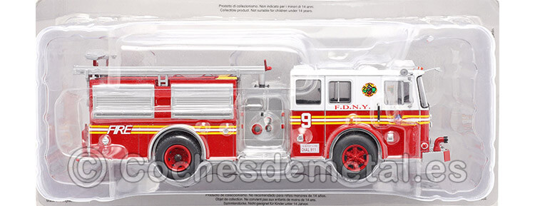2010 Seagrave Marauder Fire Truck Bomberos New York Rojo/Blanco 1:43 Editorial Salvat SP02