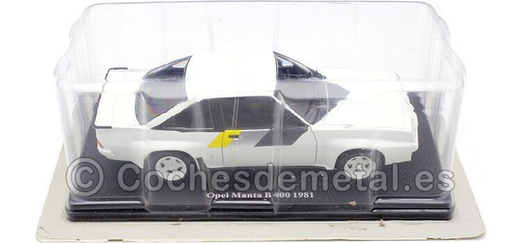 1991 Opel Manta B 400 Opel Collection Blanco Decorado 1:24 Editorial Salvat G1648003