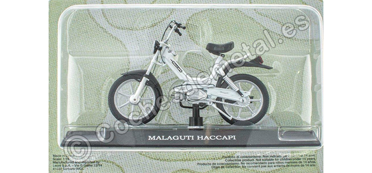 1980 Malaguti Haccapi Blanco/Negro Passione Motorini 1:18 Editorial Salvat MOTO24