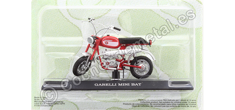 1974 Garelli Mini Bat Rojo/Plateado Passione Motorini 1:18 Editorial Salvat MOTO31