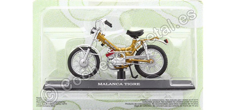 1972 Malanca Tigre Dorado/Plateado Passione Motorini 1:18 Editorial Salvat MOTO32