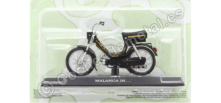 1980 Malanca In… Negro/Dorado Passione Motorini 1:18 Editorial Salvat MOTO34