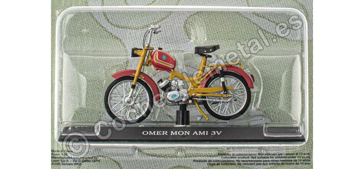 1980 Omer Mon Ami 3V Rojo/Amarillo Passione Motorini 1:18 Editorial Salvat MOTO35