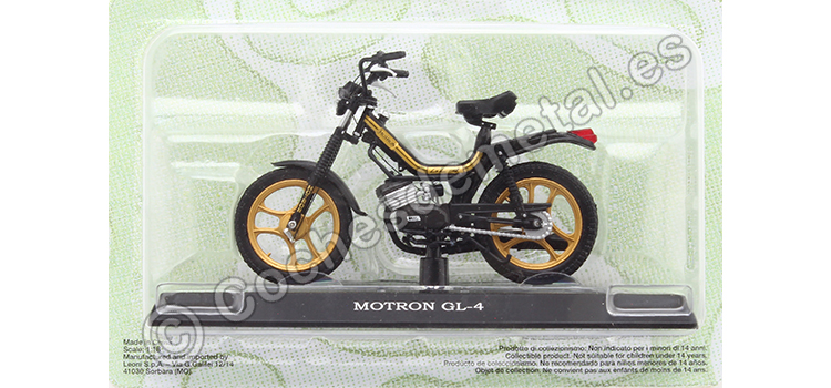 1989 Motron GL-4 Negro/Dorado Passione Motorini 1:18 Editorial Salvat MOTO38