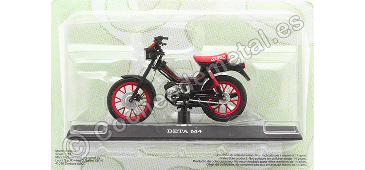 1982 Beta M4 Negro/Rojo Passione Motorini 1:18 Editorial Salvat MOTO40