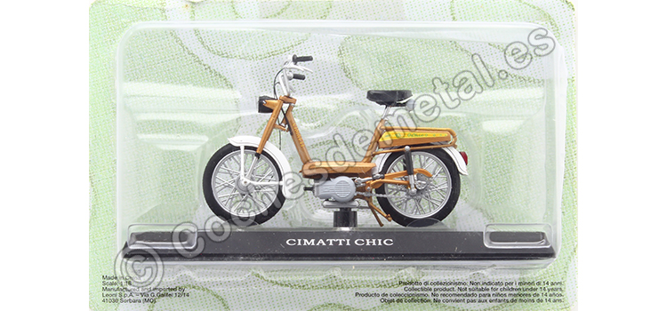 1972 Cimatti Chic Bronce/Blanco Passione Motorini 1:18 Editorial Salvat MOTO41