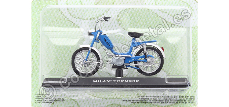 1979 Milani Tornese Azul/Plateado Passione Motorini 1:18 Editorial Salvat MOTO47