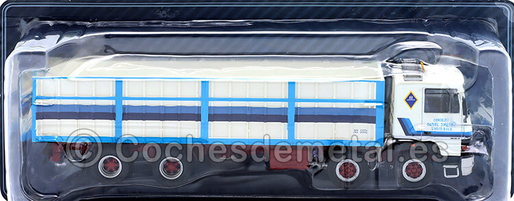 1988 Camión Renault 4 Ejes DR 340 [AV-8745-D] Blanco/Azul 1:43 Salvat PEG022