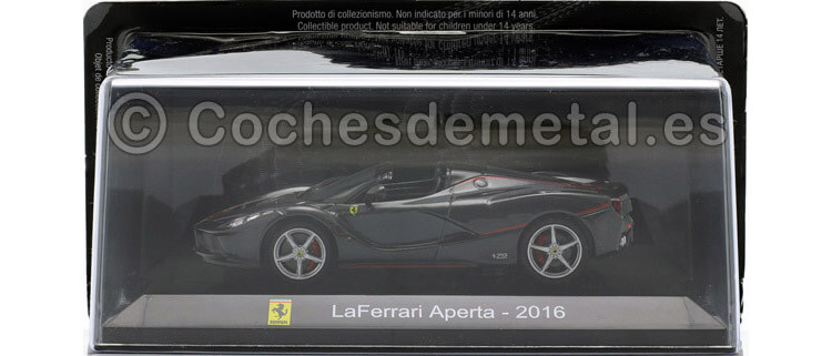 2016 Ferrari LaFerrari Aperta Negro 1:43 Editorial Salvat SC01