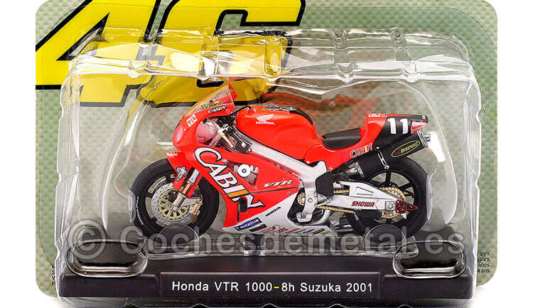 2001 Honda VTR 1000 Nº46 Valentino Rossi Campeón del Mundo MotoGP 1:18 Editorial Salvat ROSSI1006
